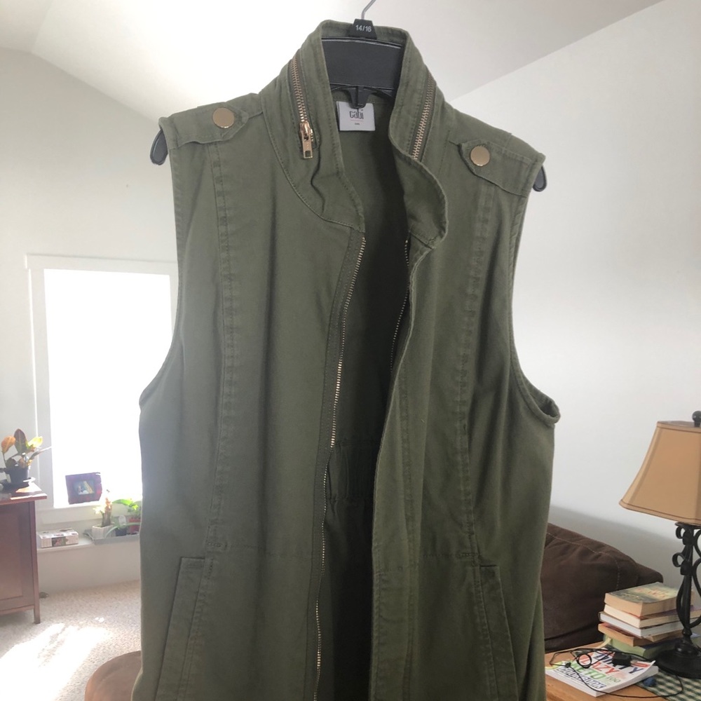 Cabi Long Vest Army Green